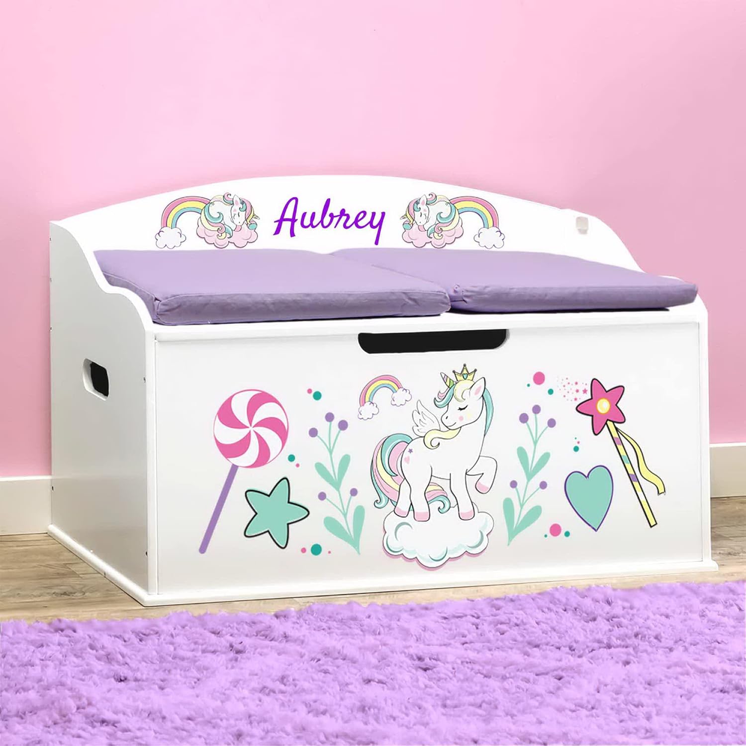 Personalized Dibsies Creative Wonders Unicorns Rainbows Toy Box