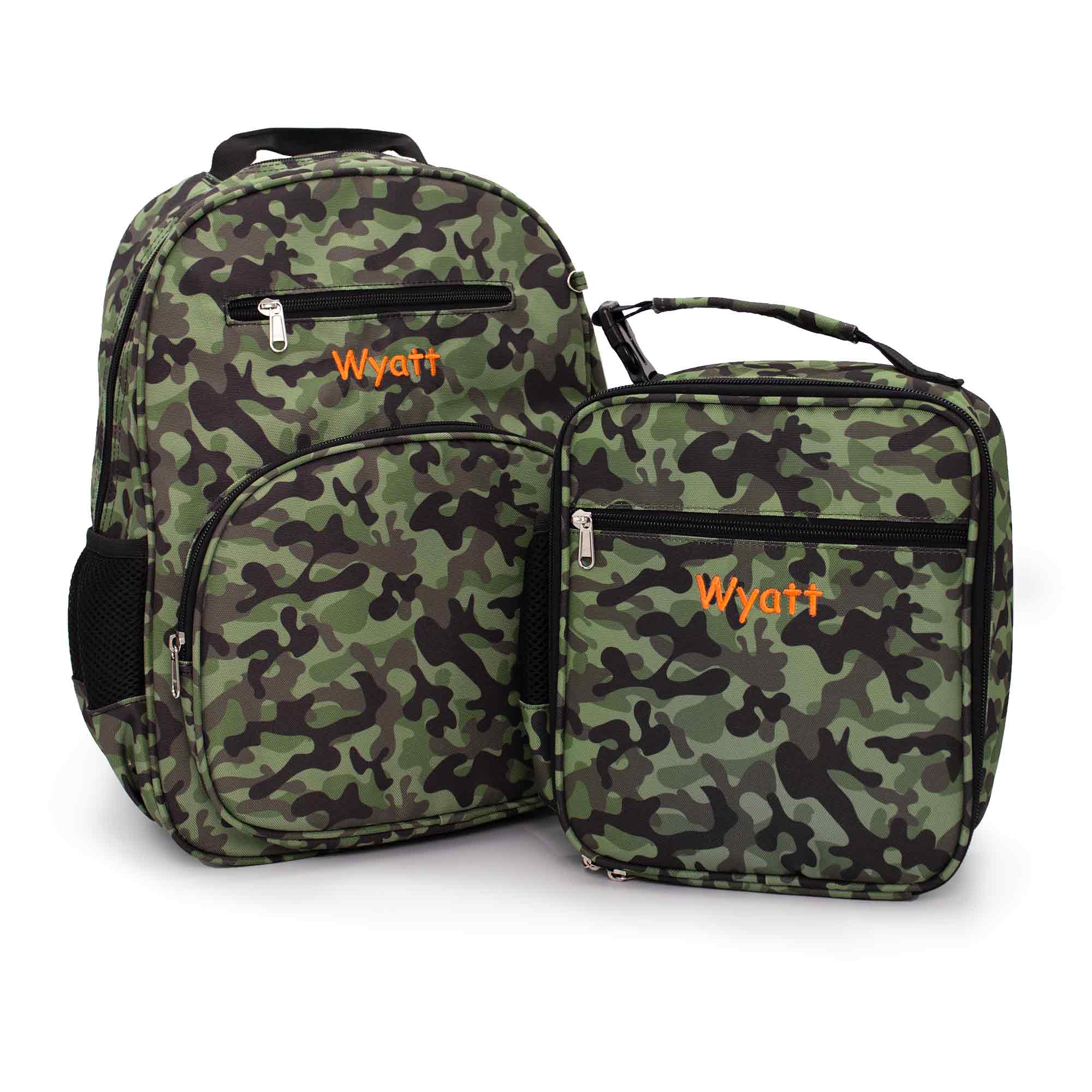 Dibsies Camo Green Adventure Collection Backpack and Lunch Box Combo