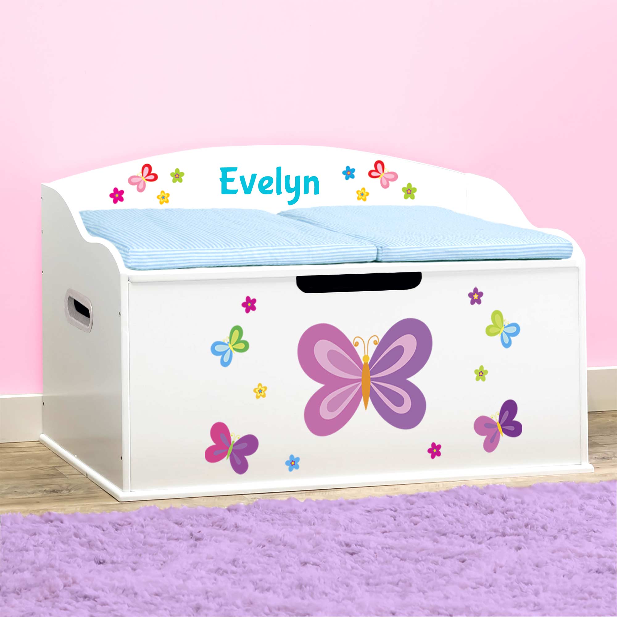 Personalized Dibsies Creative Wonders Butterflies & Flowers Toy Box –  Dibsies Personalization Station