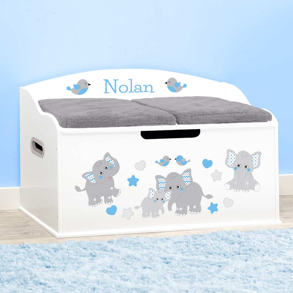 Toy Box Kit Personalized Toy Chest DIBSIES Personalized Toy Box With Cushion Top ...