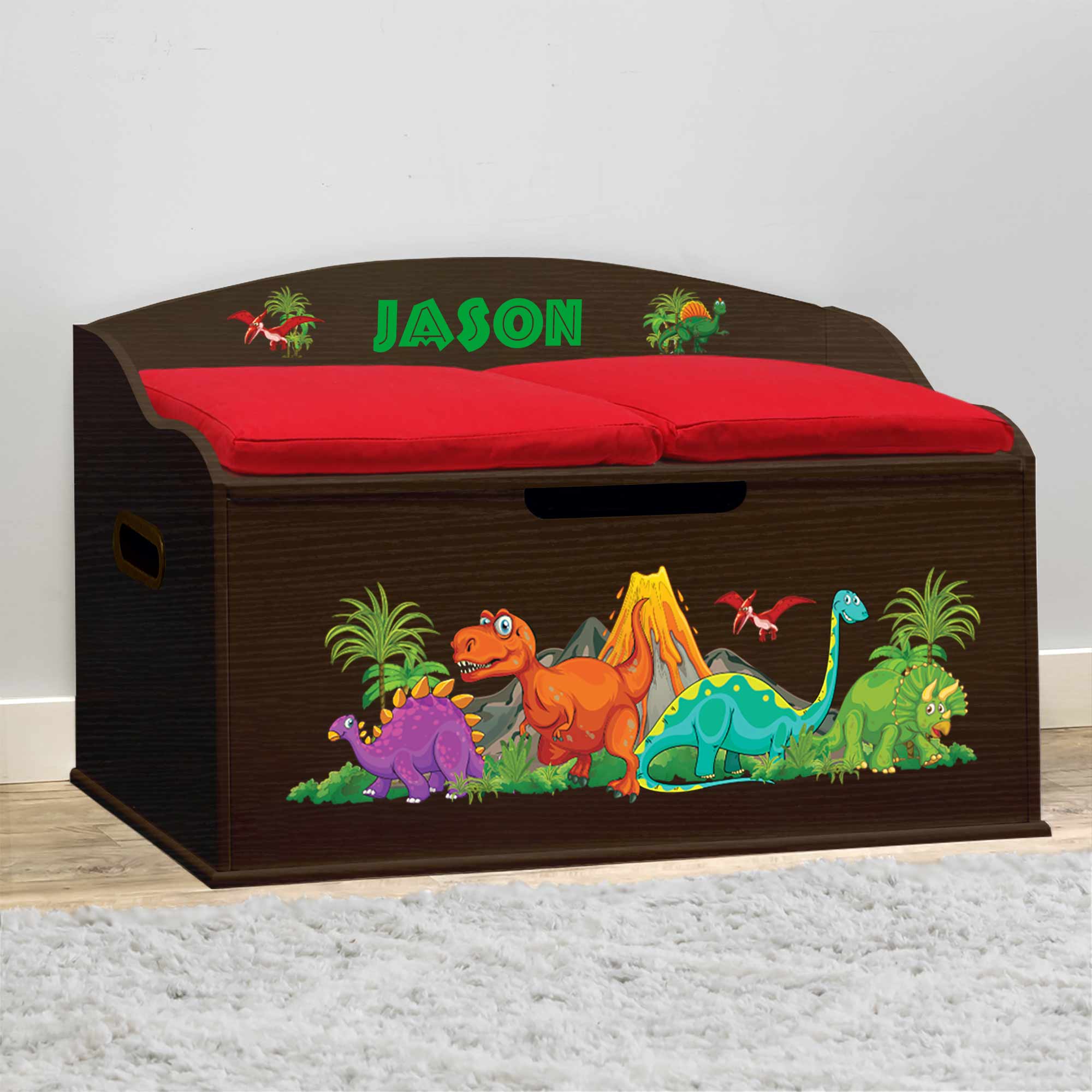 dinosaur fishing box Personalized Dibsies Modern Expressions Dinosaurs Toy Box