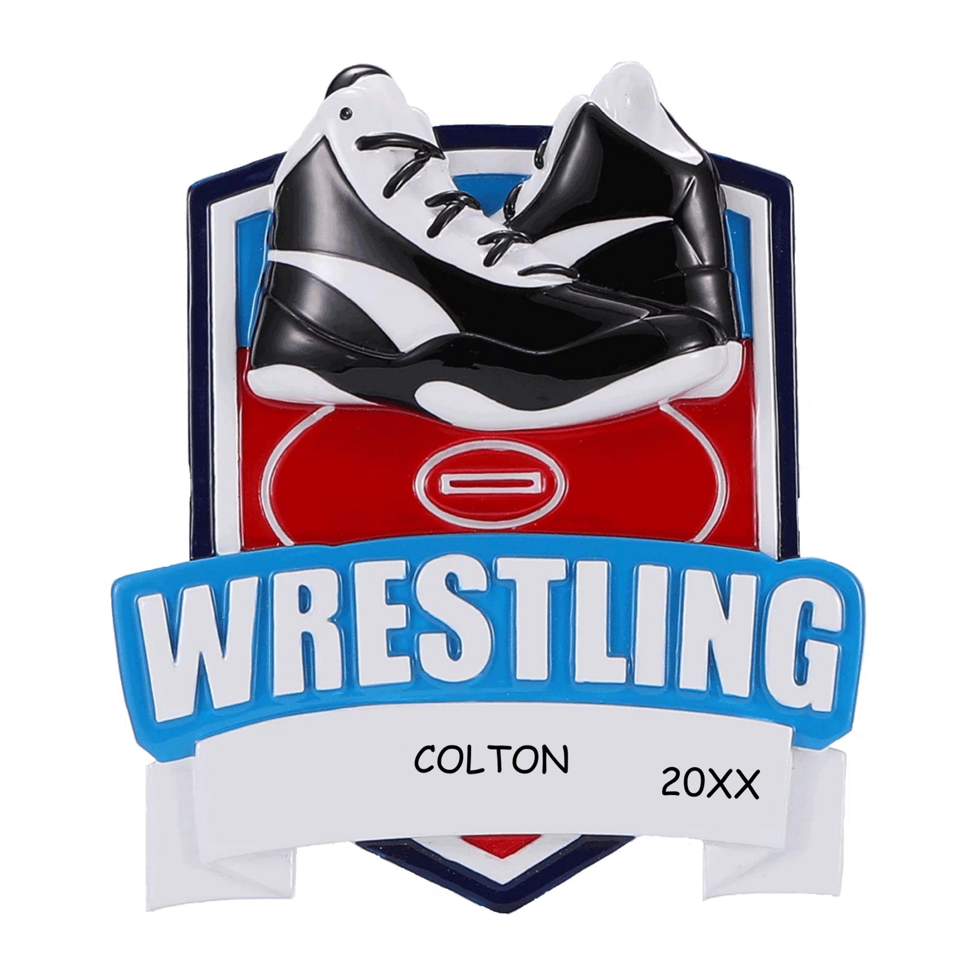 Personalized Wrestling Sports Christmas Ornament
