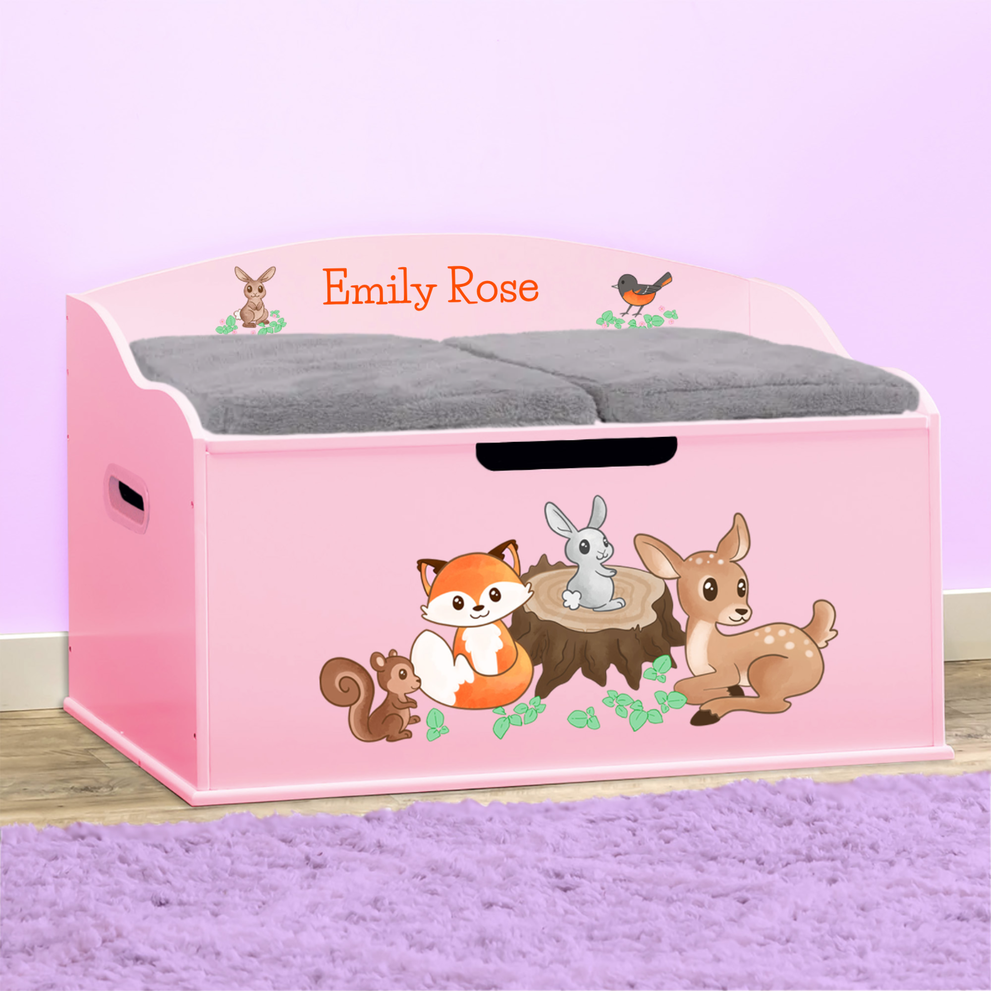 Personalized Dibsies Kids Toy Box with Book Storage - Blue Personalized Dibsies Kids Toy Box with Book Storage - Blue