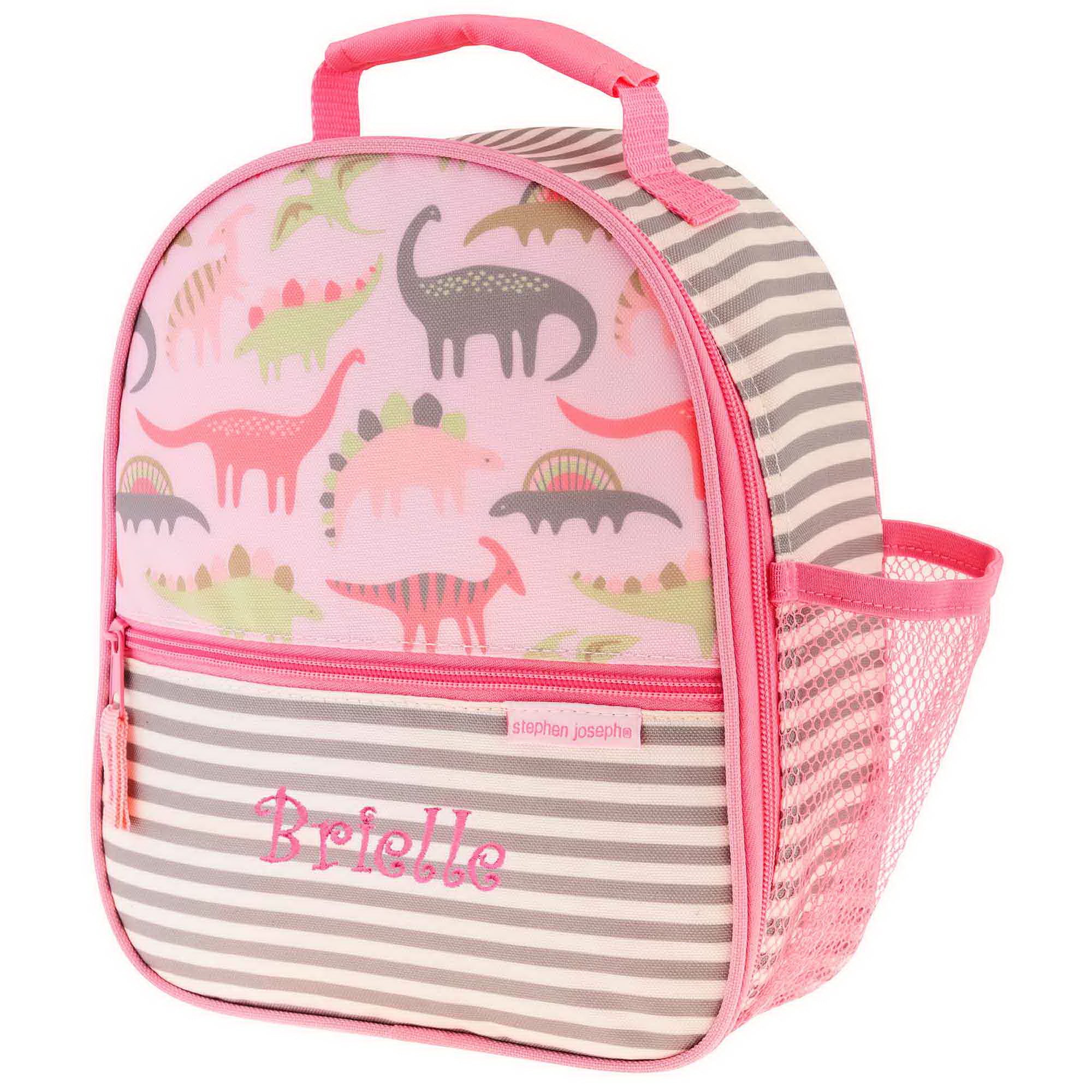 Personalized Pink Dino Trendsetter Lunch Box