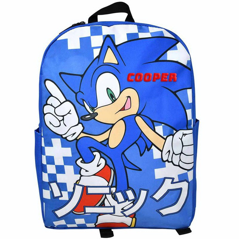 Sonic The Hedgehog 16" School Backpack with 1 Front Pocket for Boys Sonic The Hedgehog 16" School Backpack with 1 Front Pocket for Boys