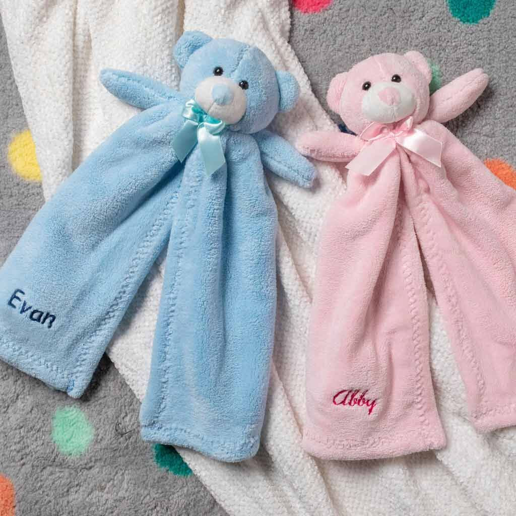 Personalized Baby Cuddler Lovie Blankie Security Blanket Teddy