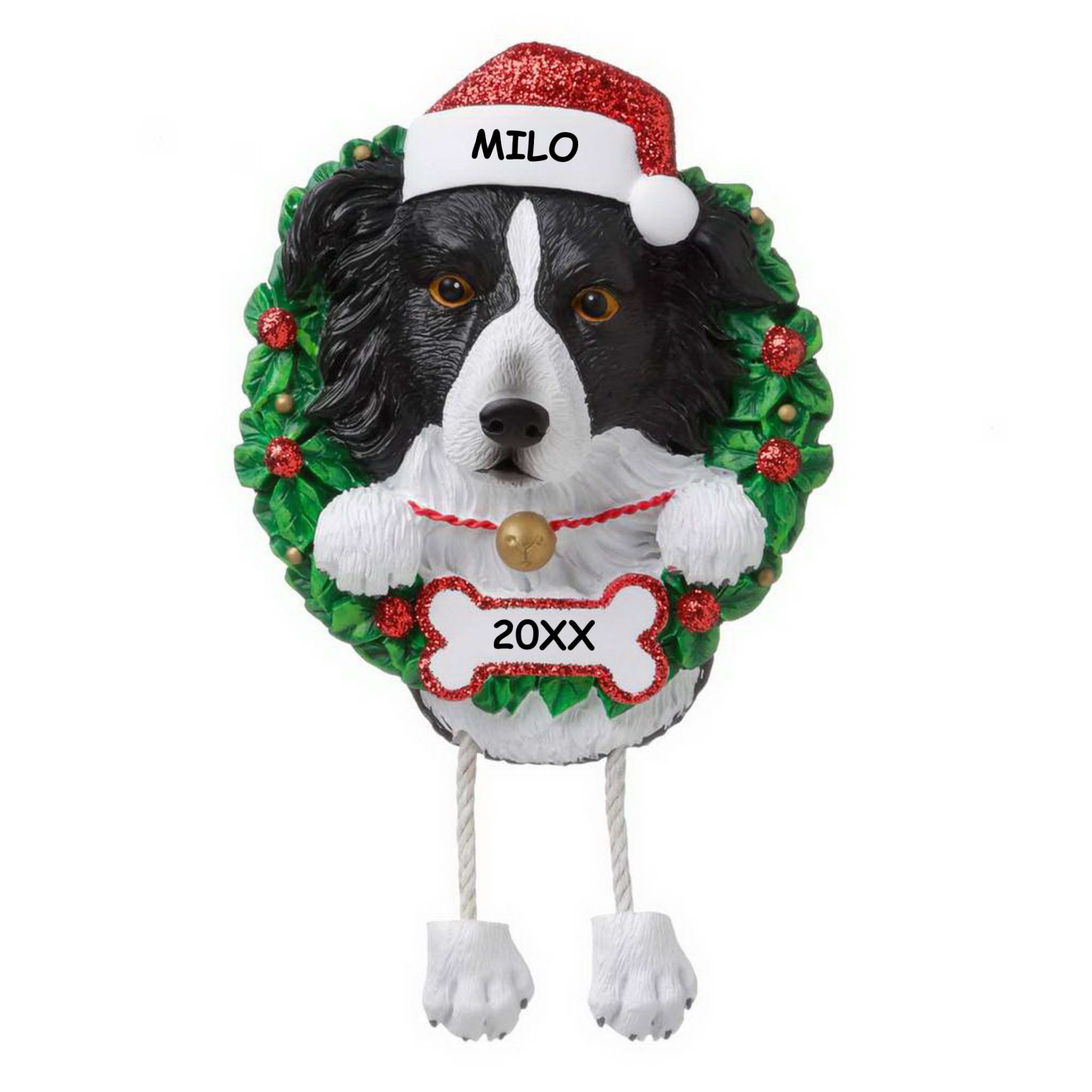 Personalized Pet Dog Christmas Ornament - Border Collie