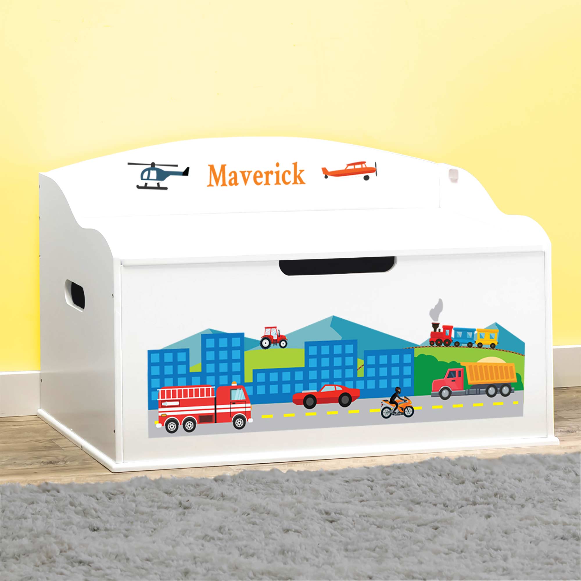 Personalized Toy Chest: Cars Theme