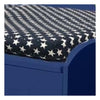 Foldable Toy Box Cushion -  Blue & White Stars