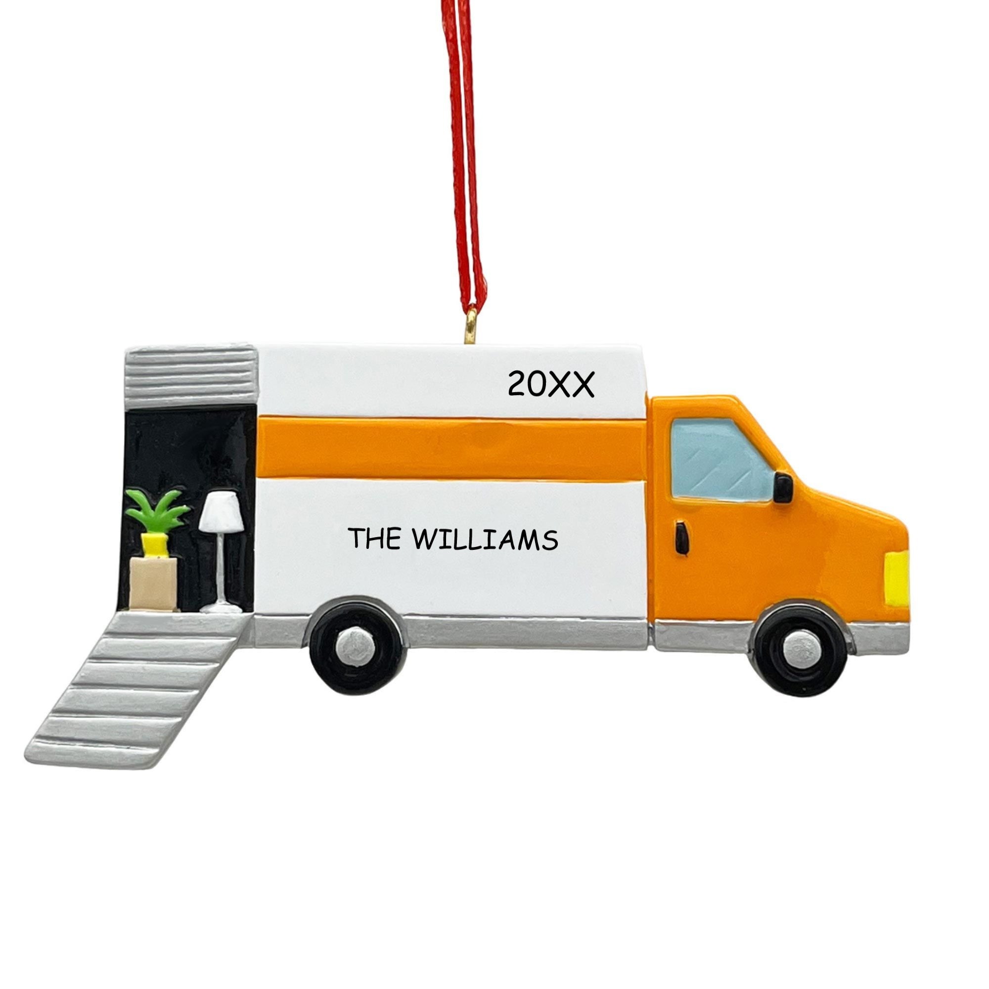 Personalized Moving Van Family Christmas Ornament