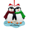 Personalized Dibsies We're Expecting Penguin Couple Christmas Ornament