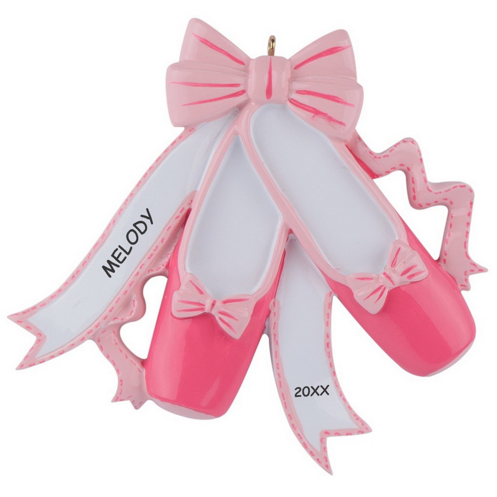 Personalized Pink Ballet Shoes Kids Christmas Ornament