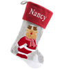 Personalized Modern Touch Grey Christmas Stocking