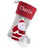 Personalized Modern Touch Grey Christmas Stocking