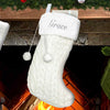 Personalized Classic Knit Stocking with Plush Cuff and Tassles