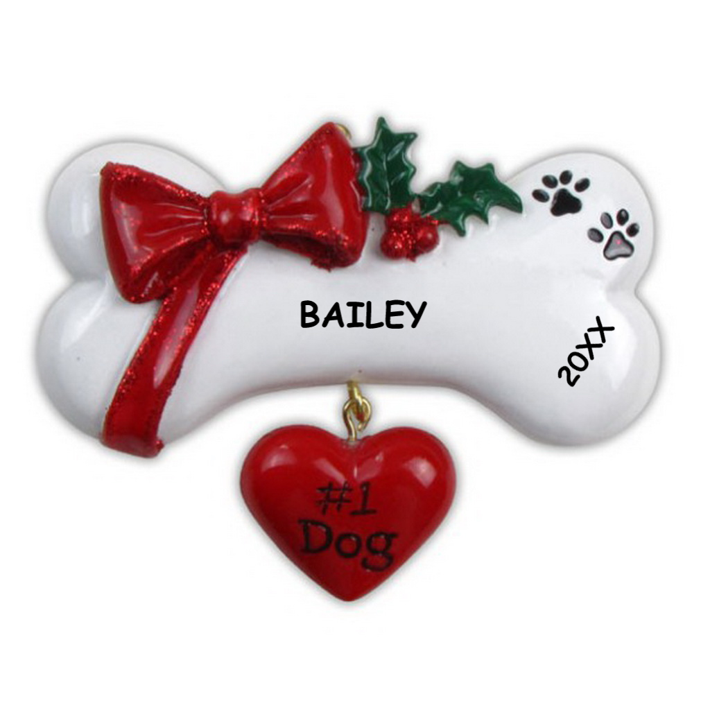 Personalized #1 Pet Dog Christmas Ornament