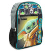 Personalized Grogu Baby Yoda Backpack - Black & Teal, 16 Inch