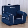 Personalized Dibsies Creative Wonders Toddler Chair - Ages 1.5 to 4 Years Old - Blue with White Piping