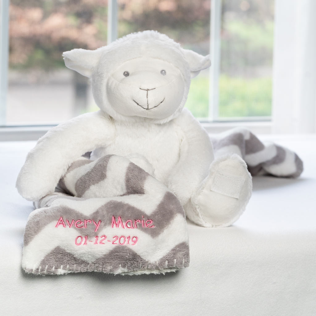 Personalized Dibsies Baby Lamb & Blanket Set