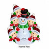 Personalized Snowman Fun Family Christmas Ornament - Family of 5