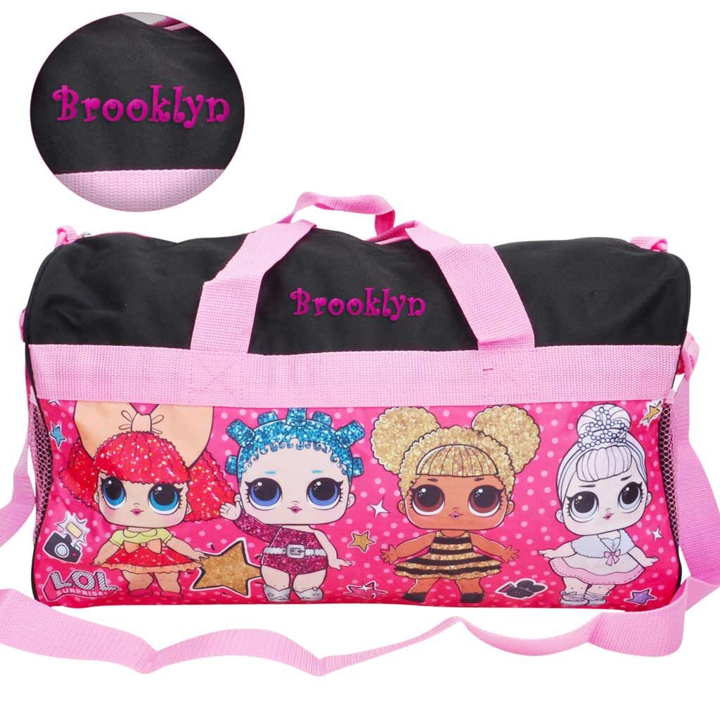 Personalized LOL Surprise! Duffel Bag - 18" - Pink and Black