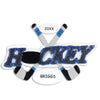 Personalized Hockey Stick and Puck Sports Christmas Ornament