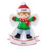 Personalized Snow Angel Christmas Ornament - Boy