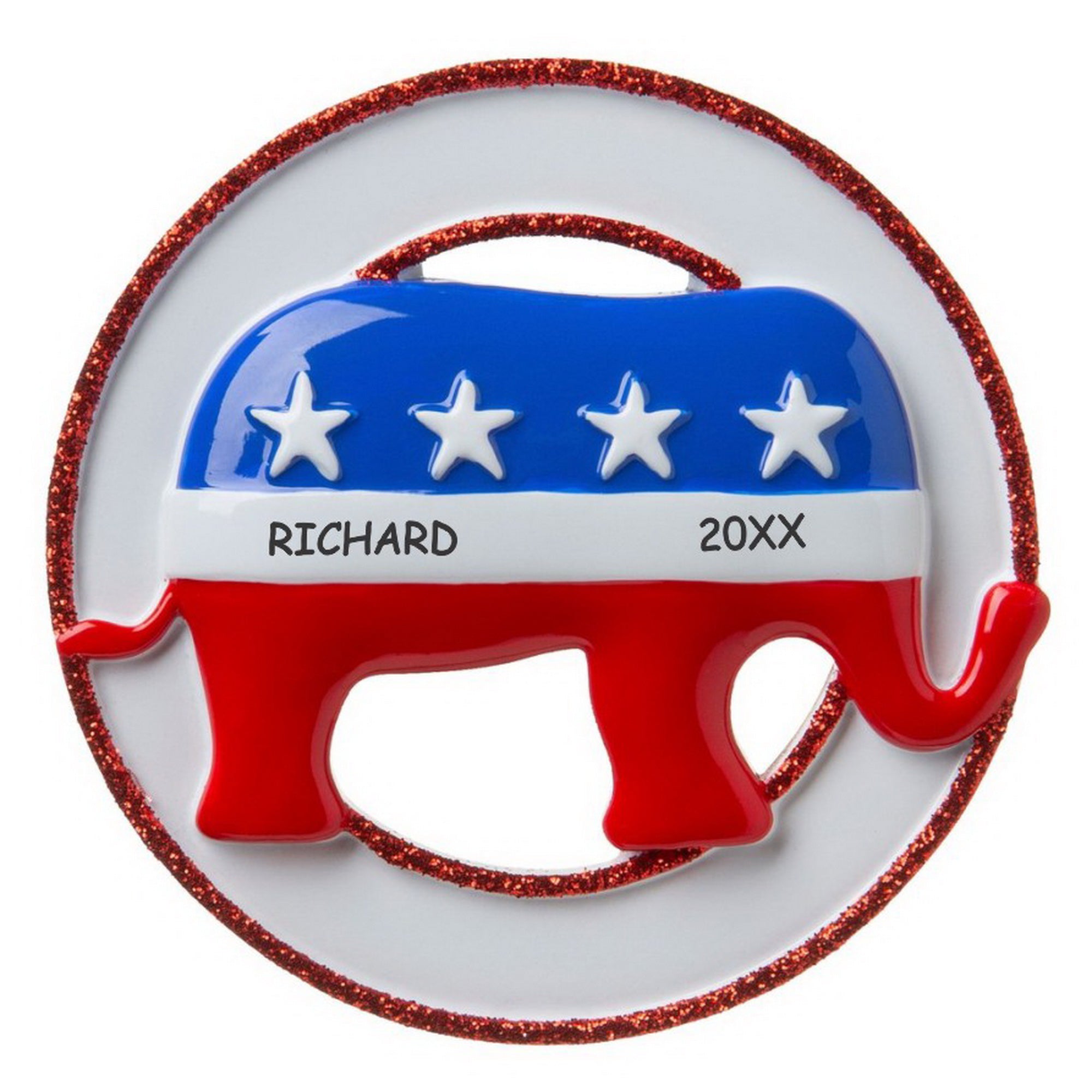 Personalized Political Christmas Ornament - Republican