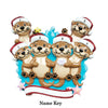Personalized Otterly Cute Christmas Ornament - Family of 6