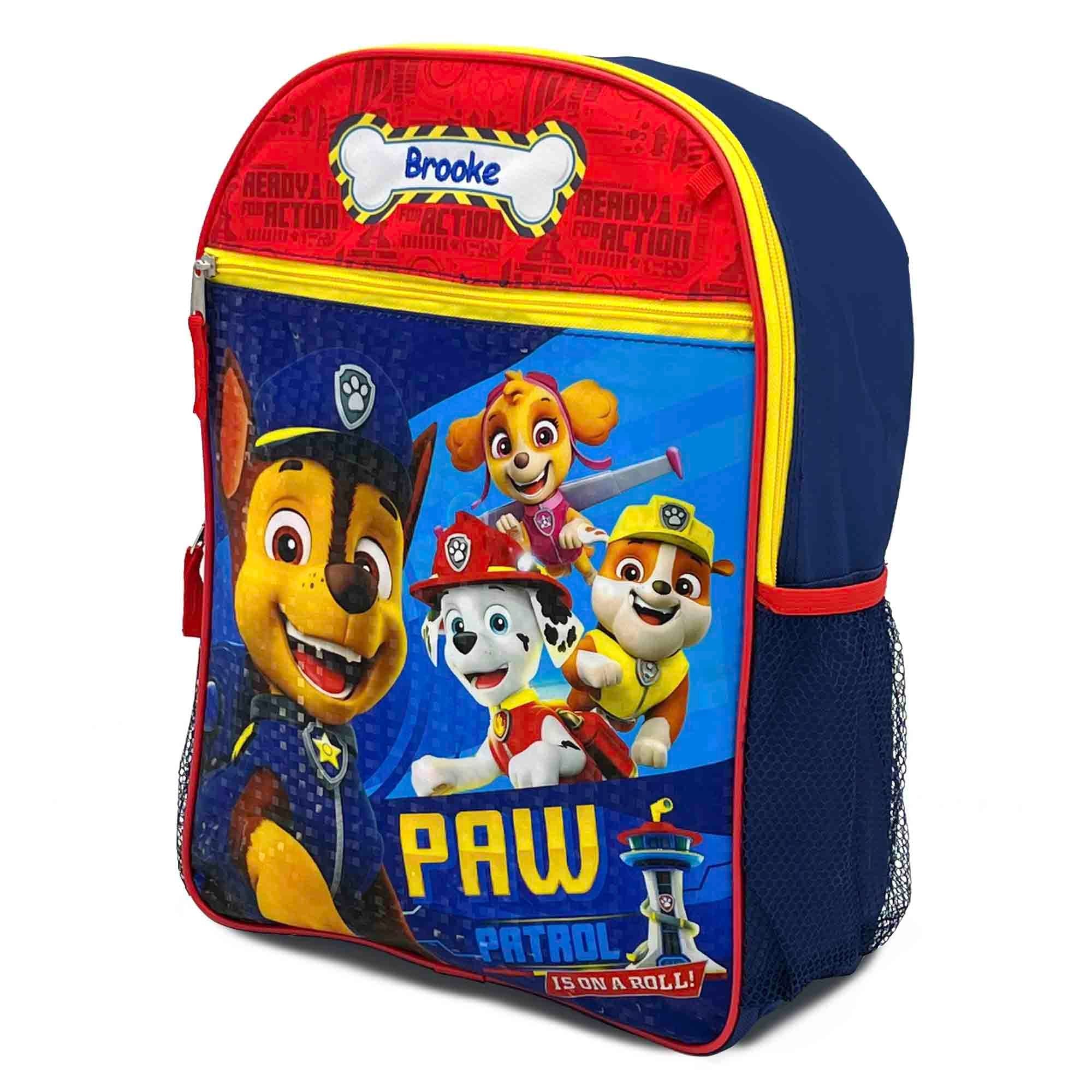 Personalized Paw Patrol 16 Inches Large Backpack With Lunch 