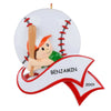 Personalized Baseball Kids Christmas Ornament