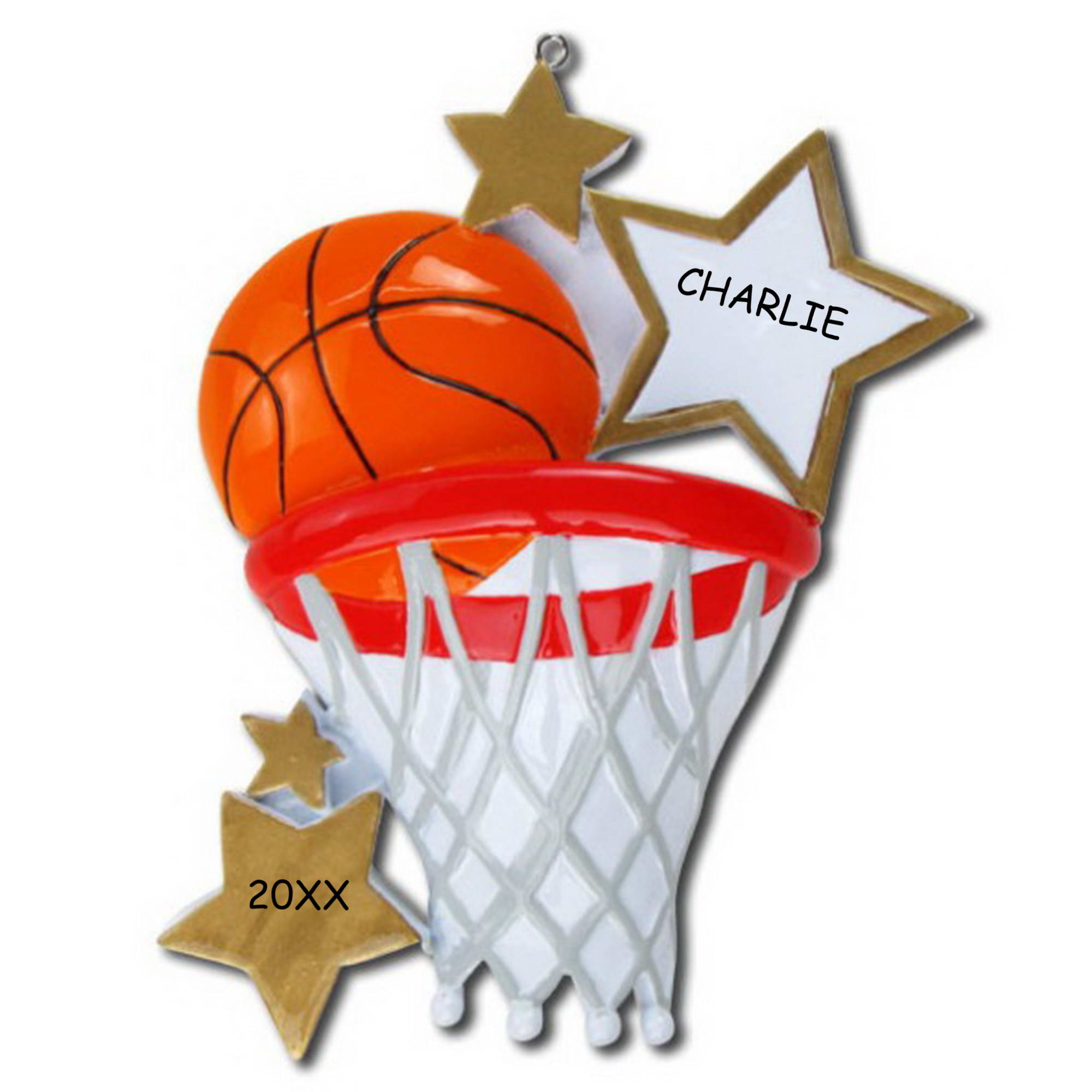 Personalized Basketball Sports Christmas Ornament