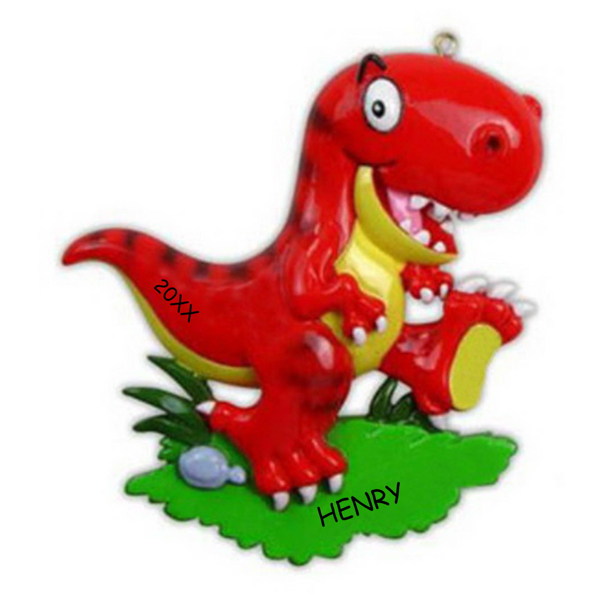 Personalized Dinosaur Kids Christmas Ornament - T-Rex