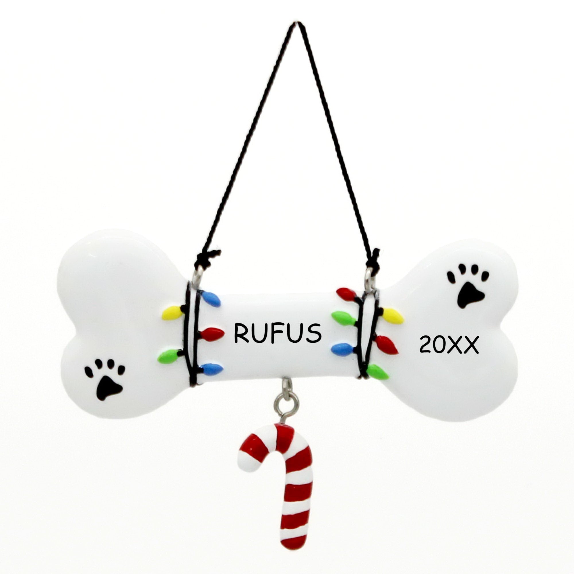 Personalized Dog Bone Pet Christmas Ornament