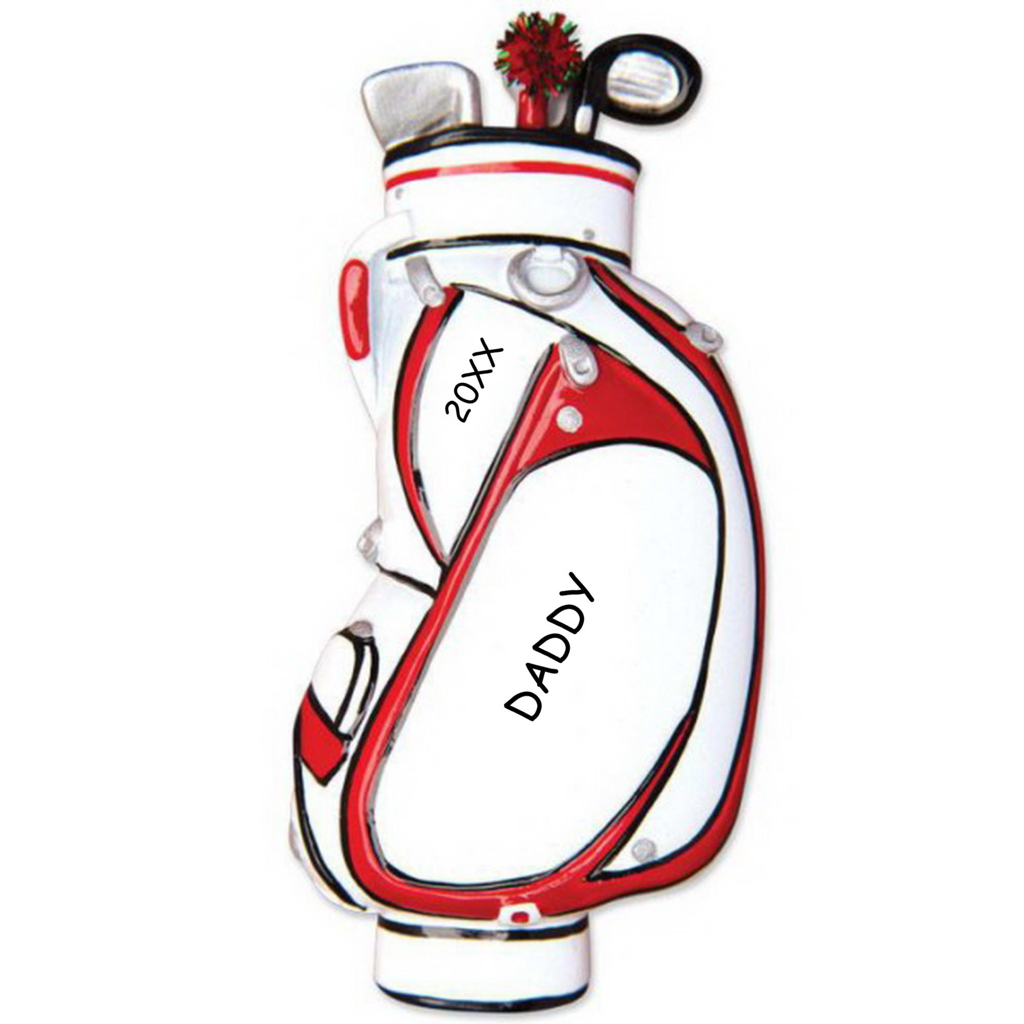 Personalized Golf Bag Christmas Ornament