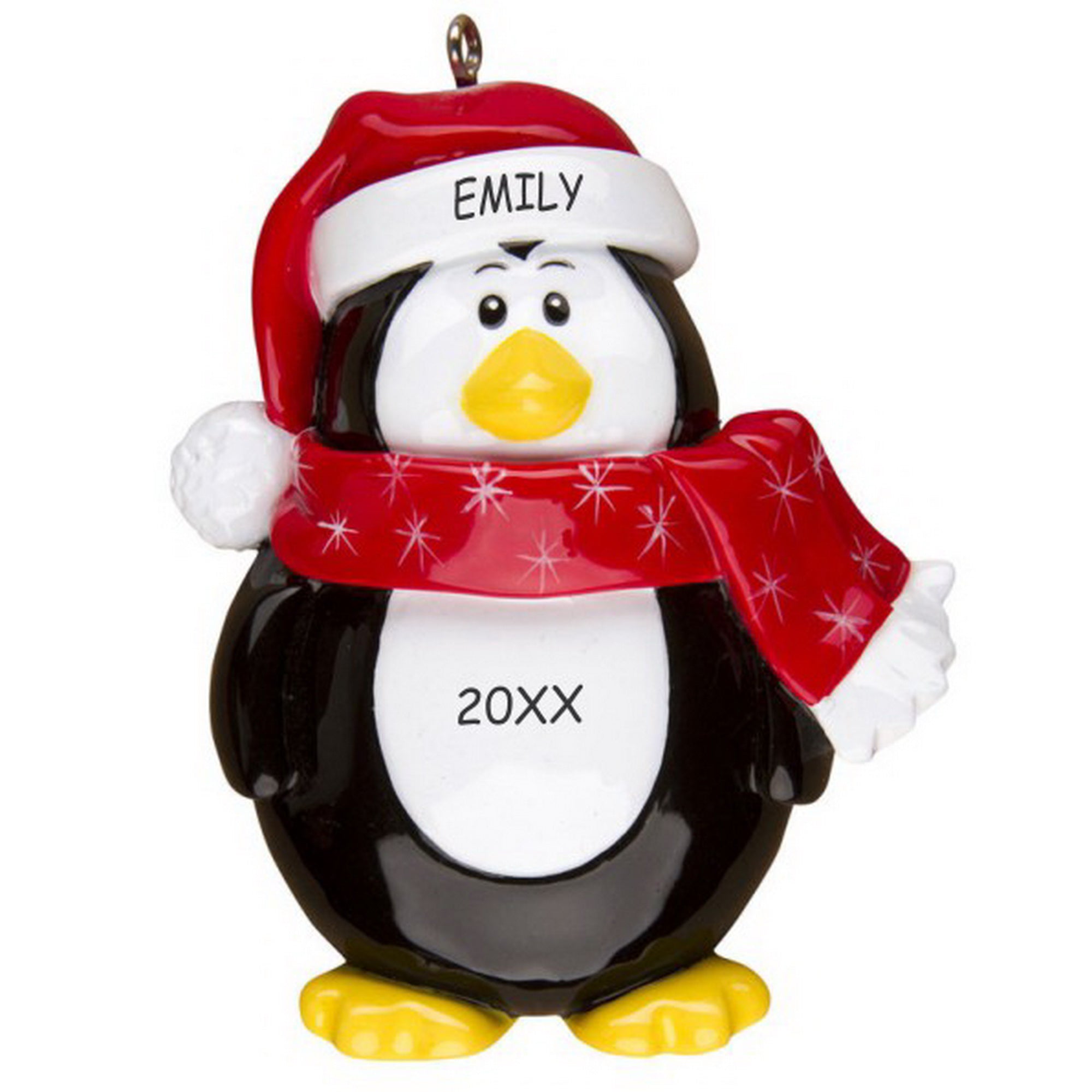 Personalized North Pole Penguin Christmas Ornament