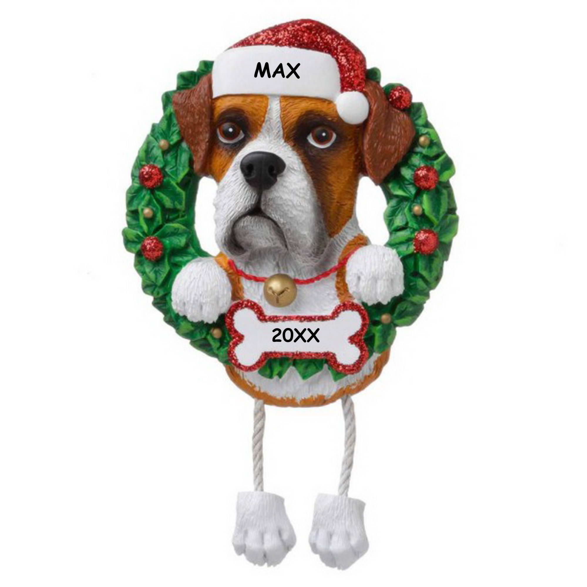 Personalized Pet Dog Christmas Ornament - Boxer