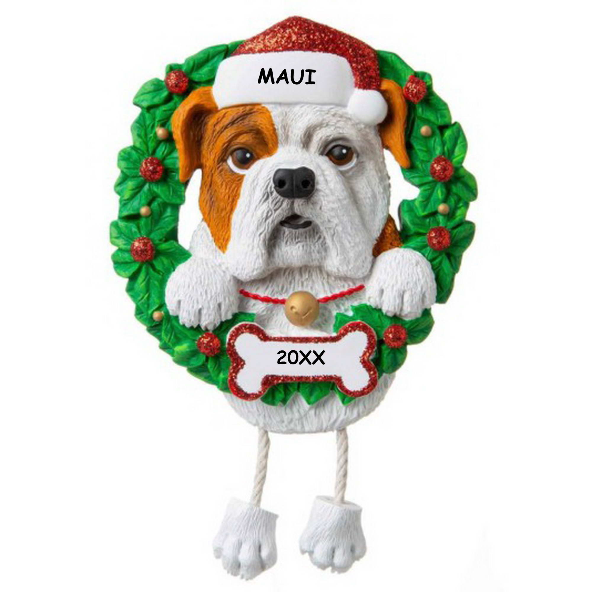 Personalized Pet Dog Christmas Ornament - Bulldog