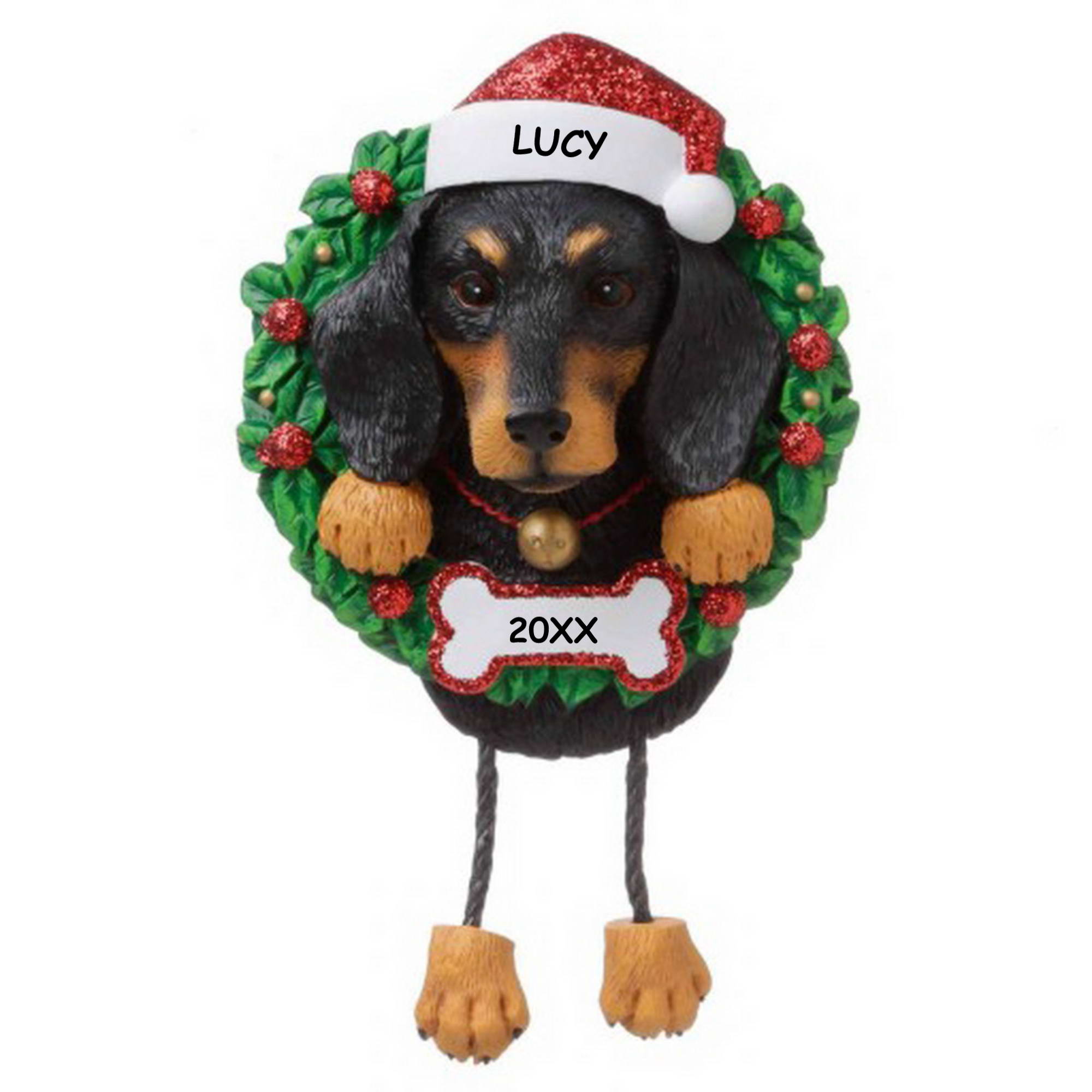 Personalized Pet Dog Christmas Ornament - Dachshund
