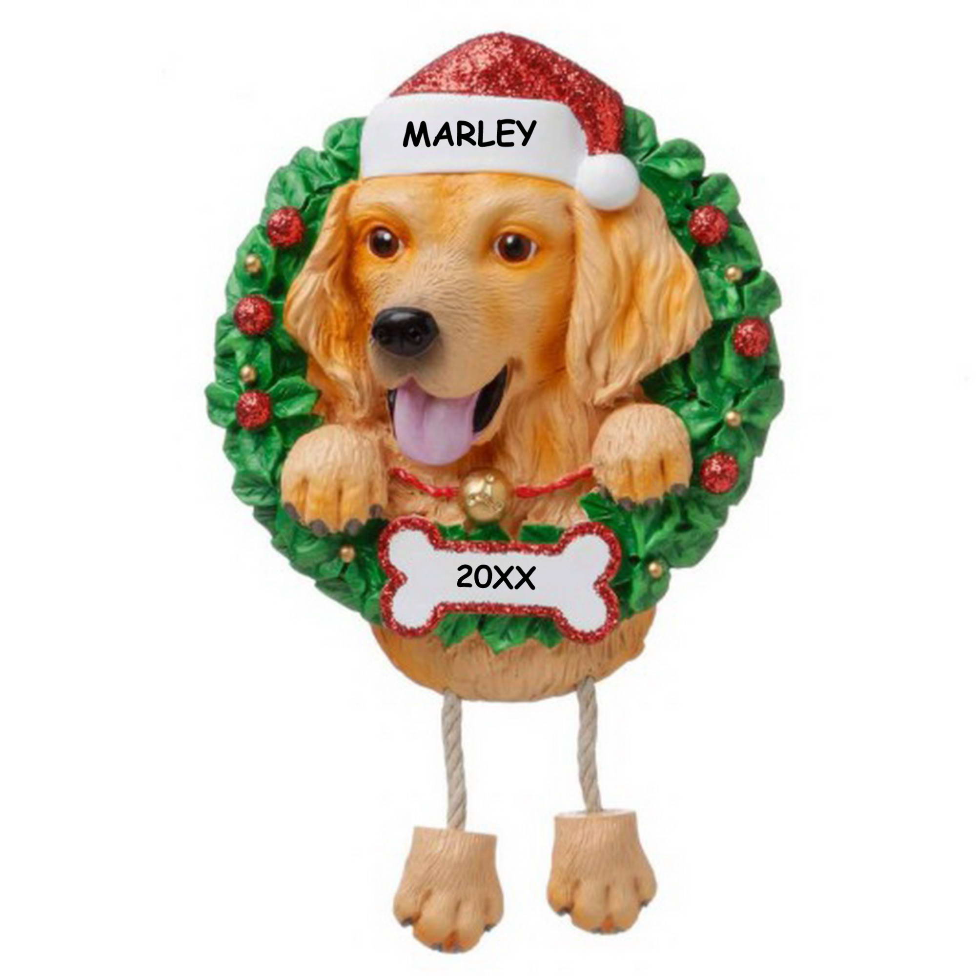 Personalized Pet Dog Christmas Ornament - Golden Retriever