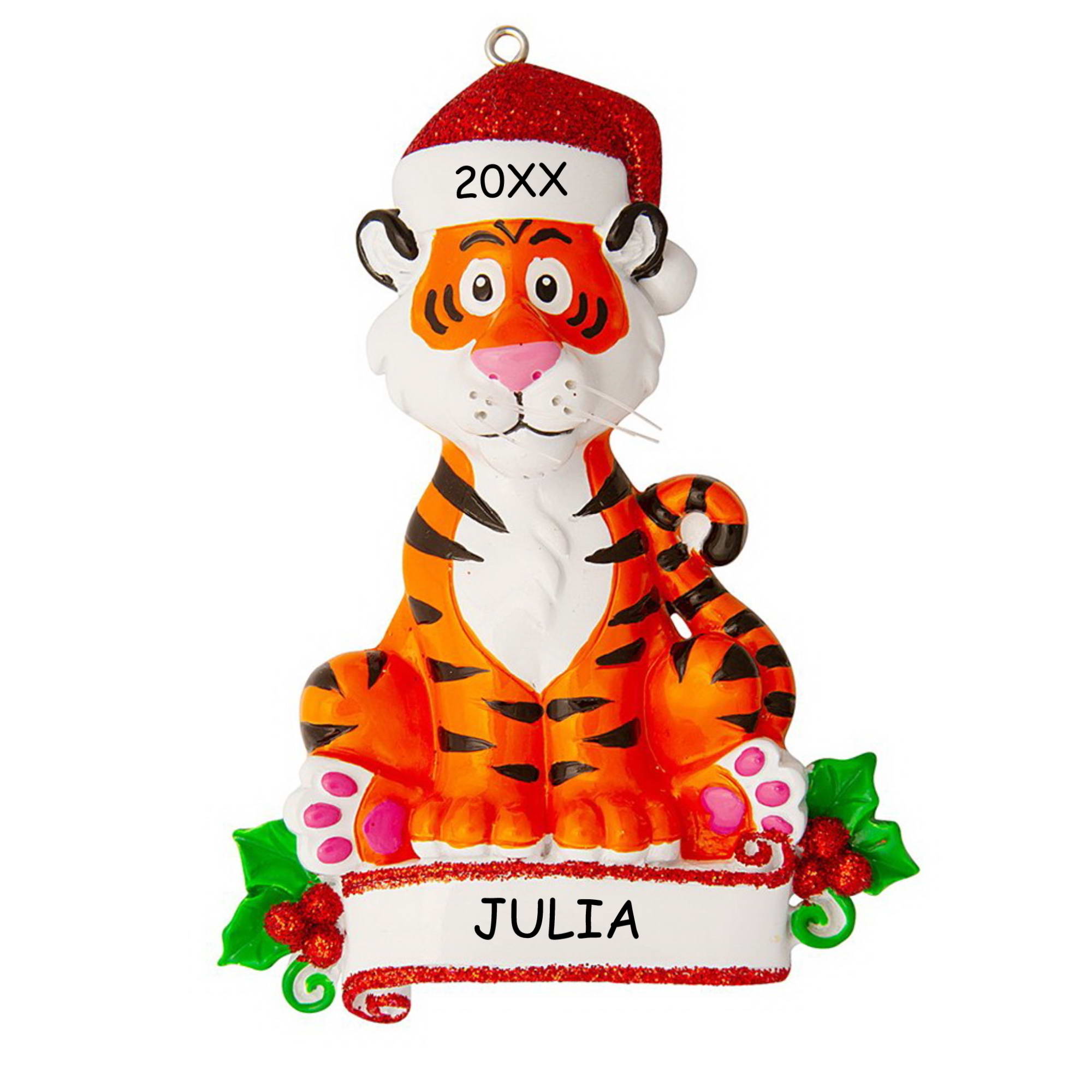 Personalized Tiger Kids Christmas Ornament