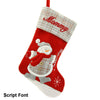Personalized Classic Gray Plaid Christmas Stocking