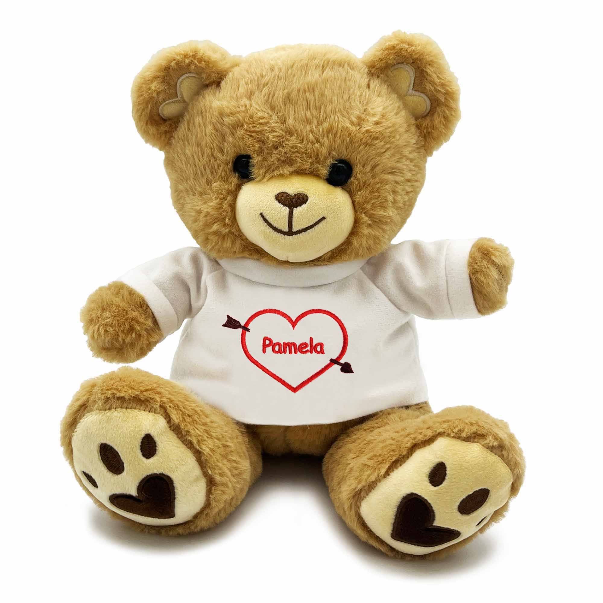 Personalized Heartstruck Arrow Heart Valentine's Teddy Bear - 12"
