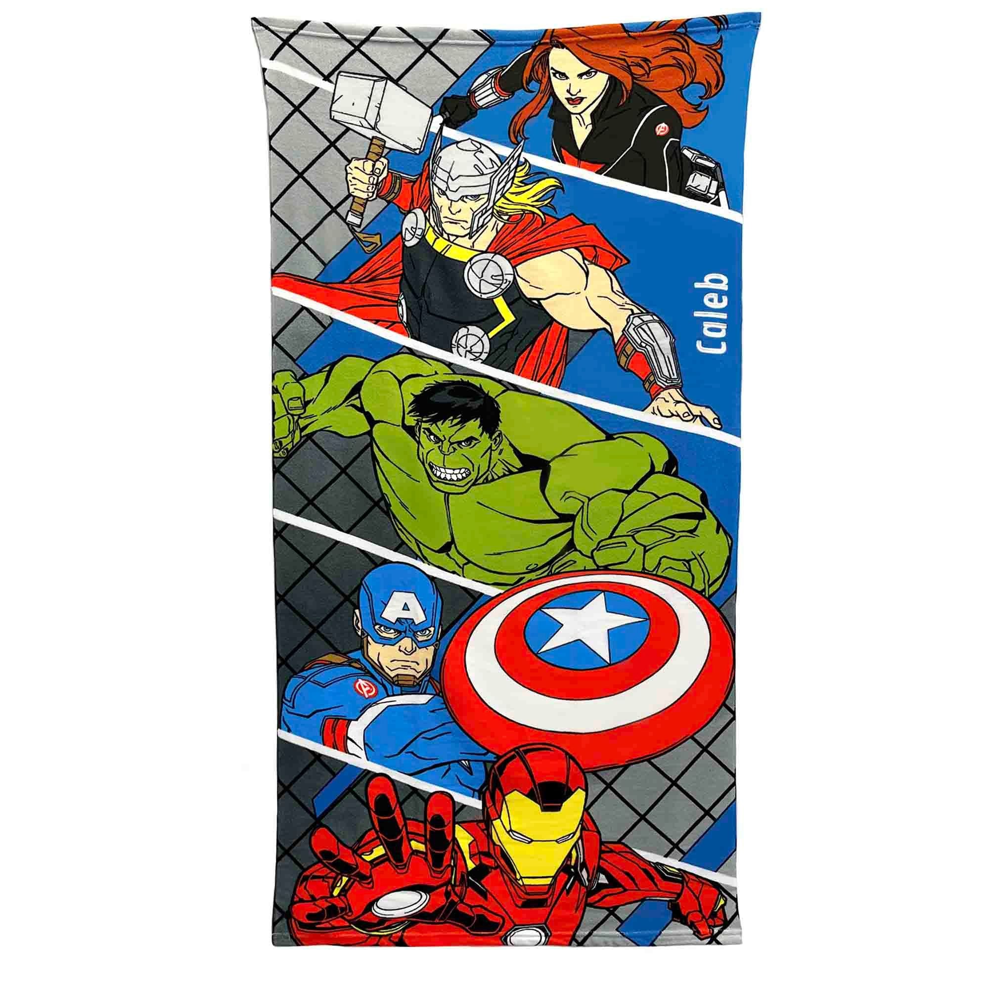 Personalized Licensed Disney Kid's Beach Towel (Marvel Avengers)