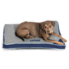 Personalized Pet Bed - Blue & Gray with Seafoam Piping